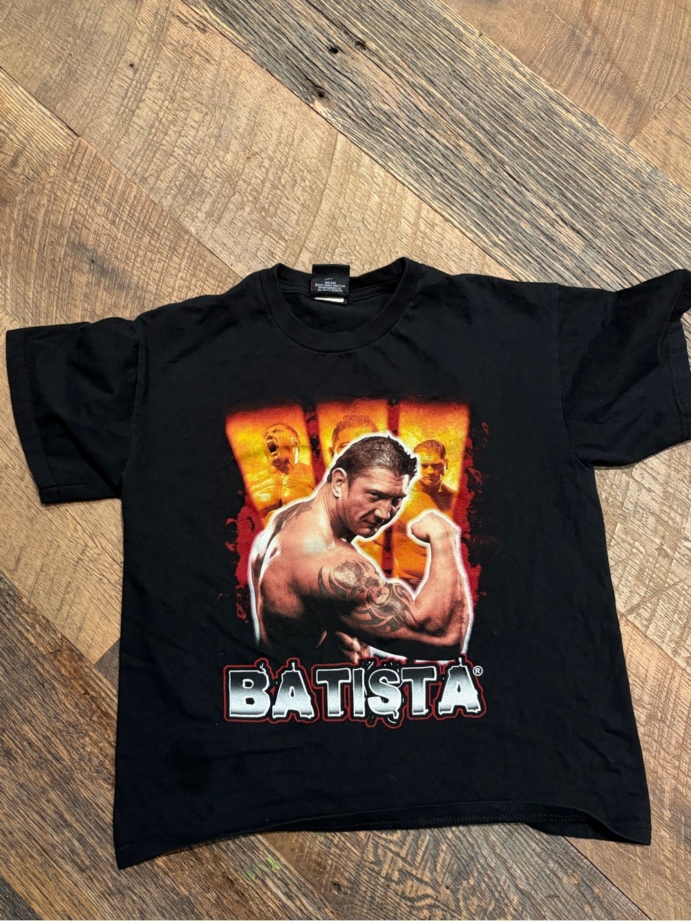 2007 WWE Batista Graphic Wrestling Tee Size M